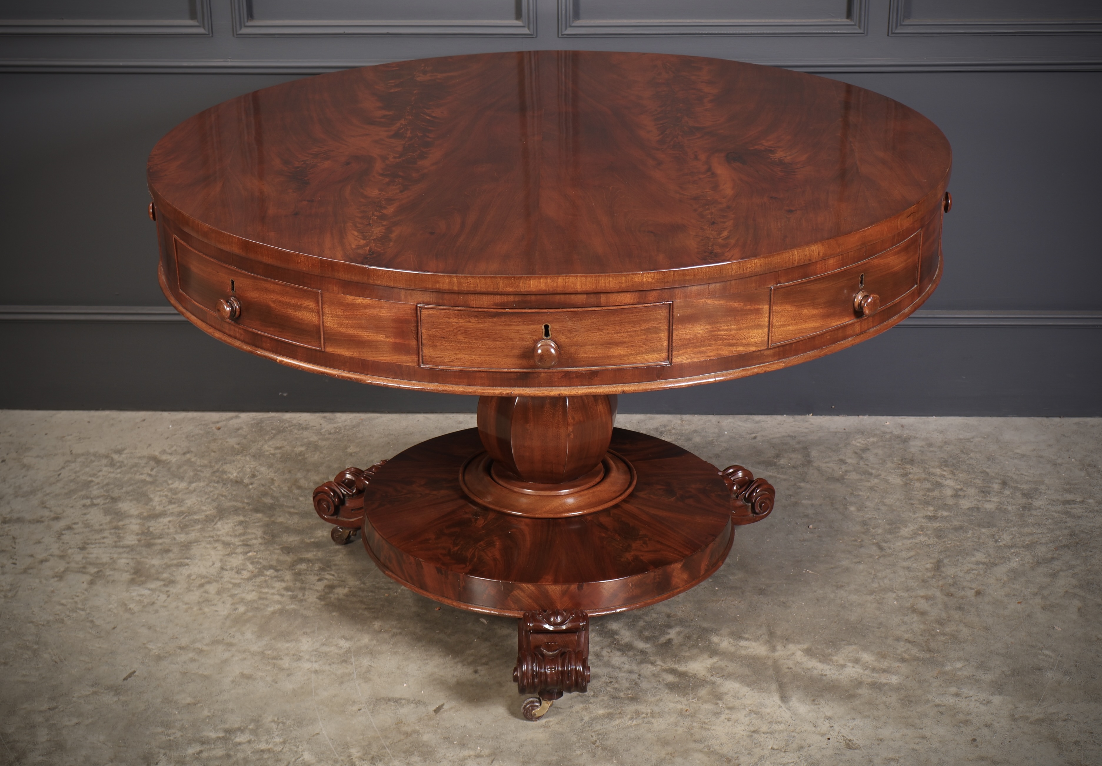 William IV Mahogany Drum Table